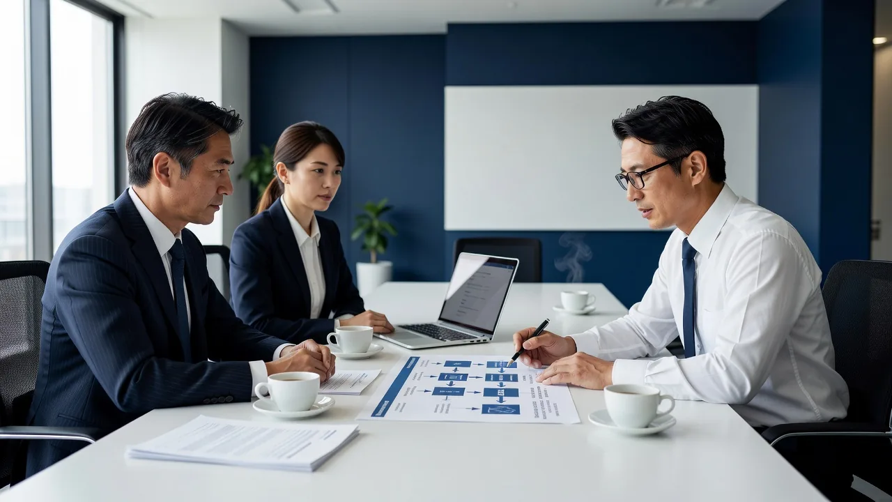 お客様とスタッフが打ち合わせをしている様子
